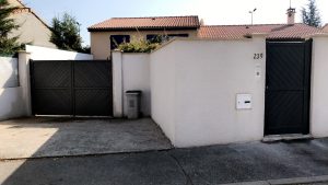 Ensemble portail et portillon en aluminium